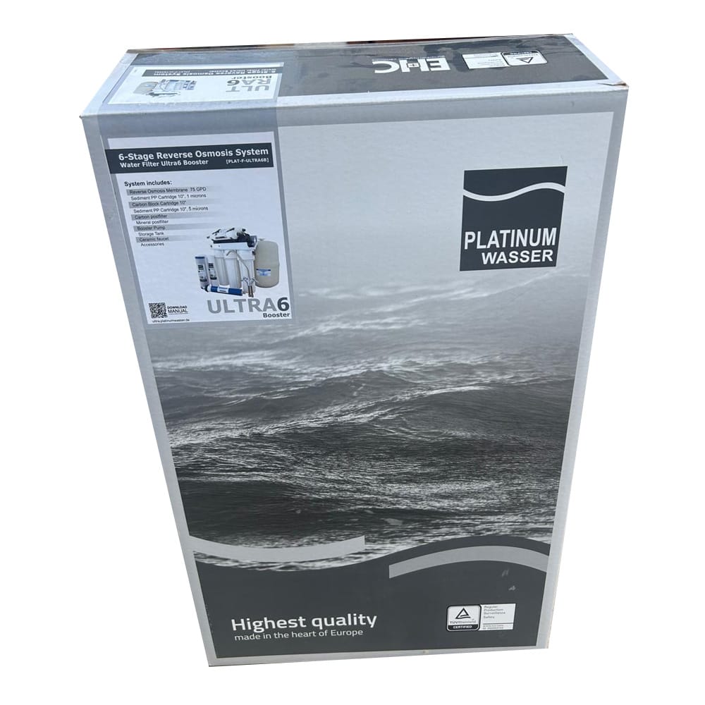 Caja del sistema de ósmosis inversa con mineralizador Platinum Wasser Ultra 6